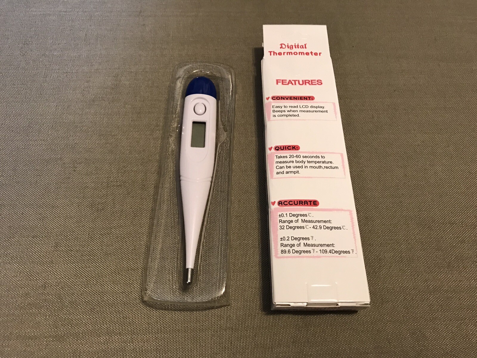 Home Depot Backpack, Blanket, Pulse Oximeter, Digital Thermometer Care Kit Lot