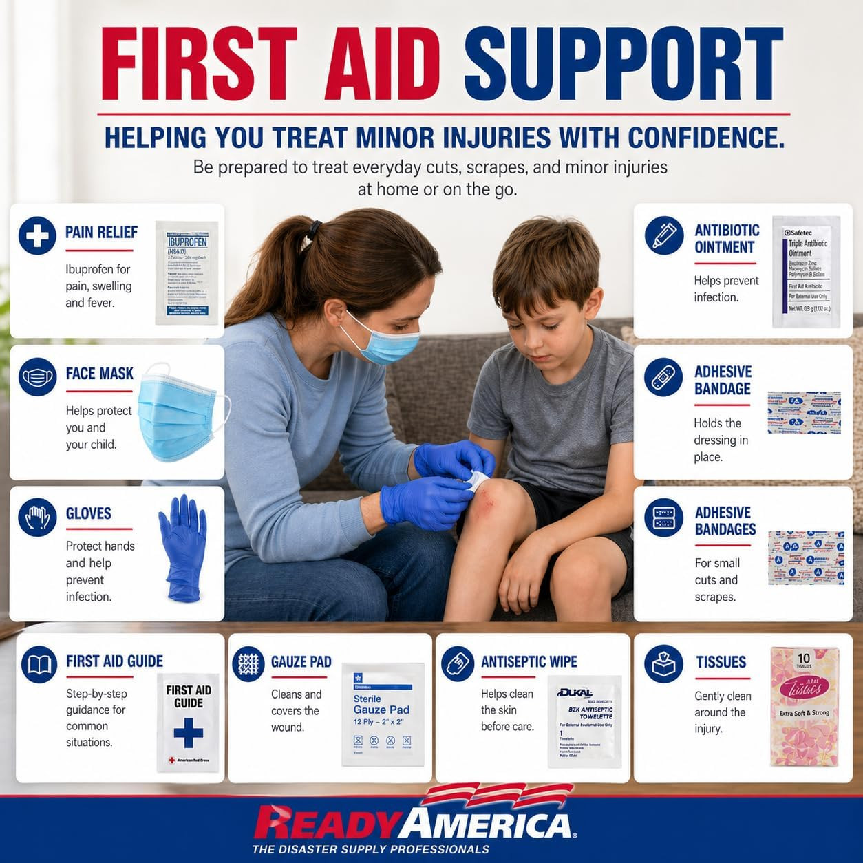 70180 72 Hour Emergency Kit, 1-Person, 3-Day Backpack, Includes First Aid Kit, S