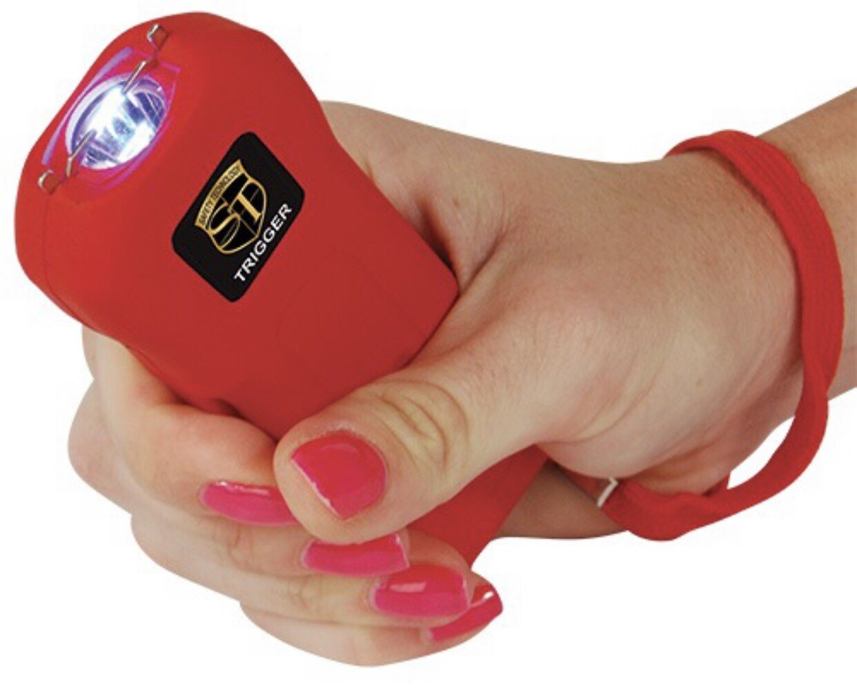 Mini Hand Pocket WOMEN Stun Gun RED Rechargeable 75 Million Volt LED w/ HOLSTER