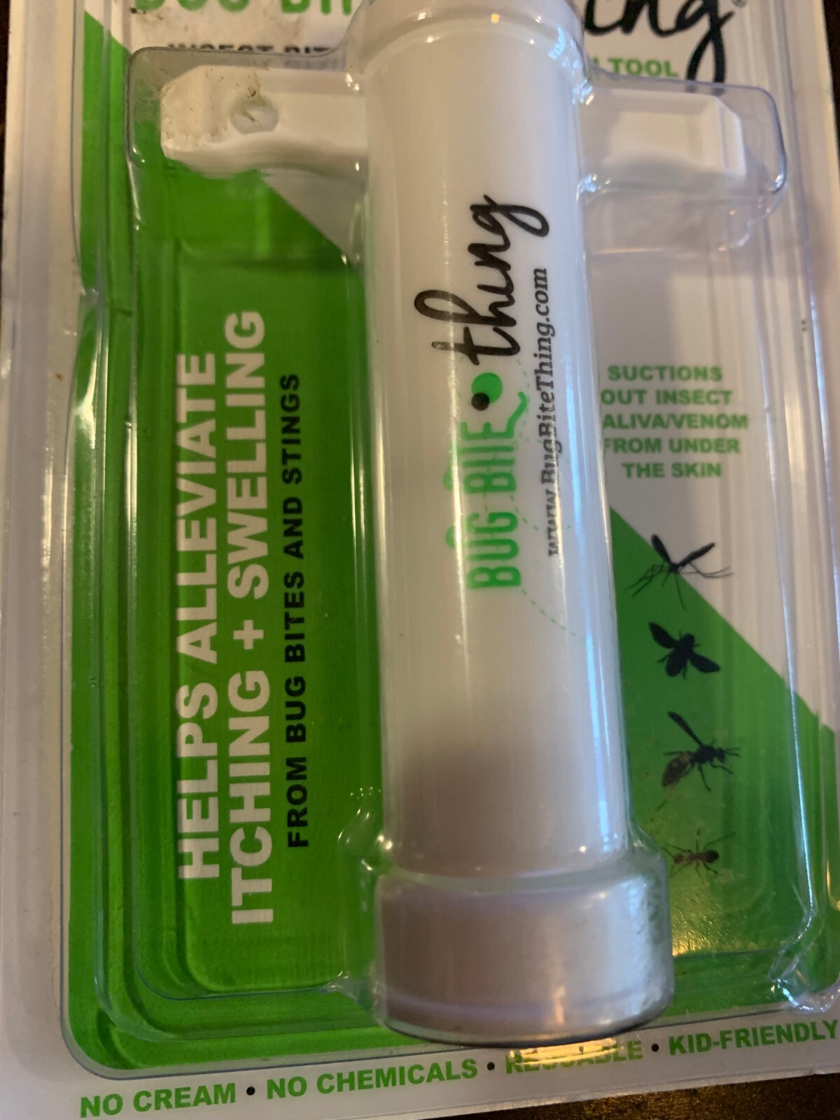 BUG BITE THING Insect Bite/Sting Suction Tool – get out saliva/venom under skin