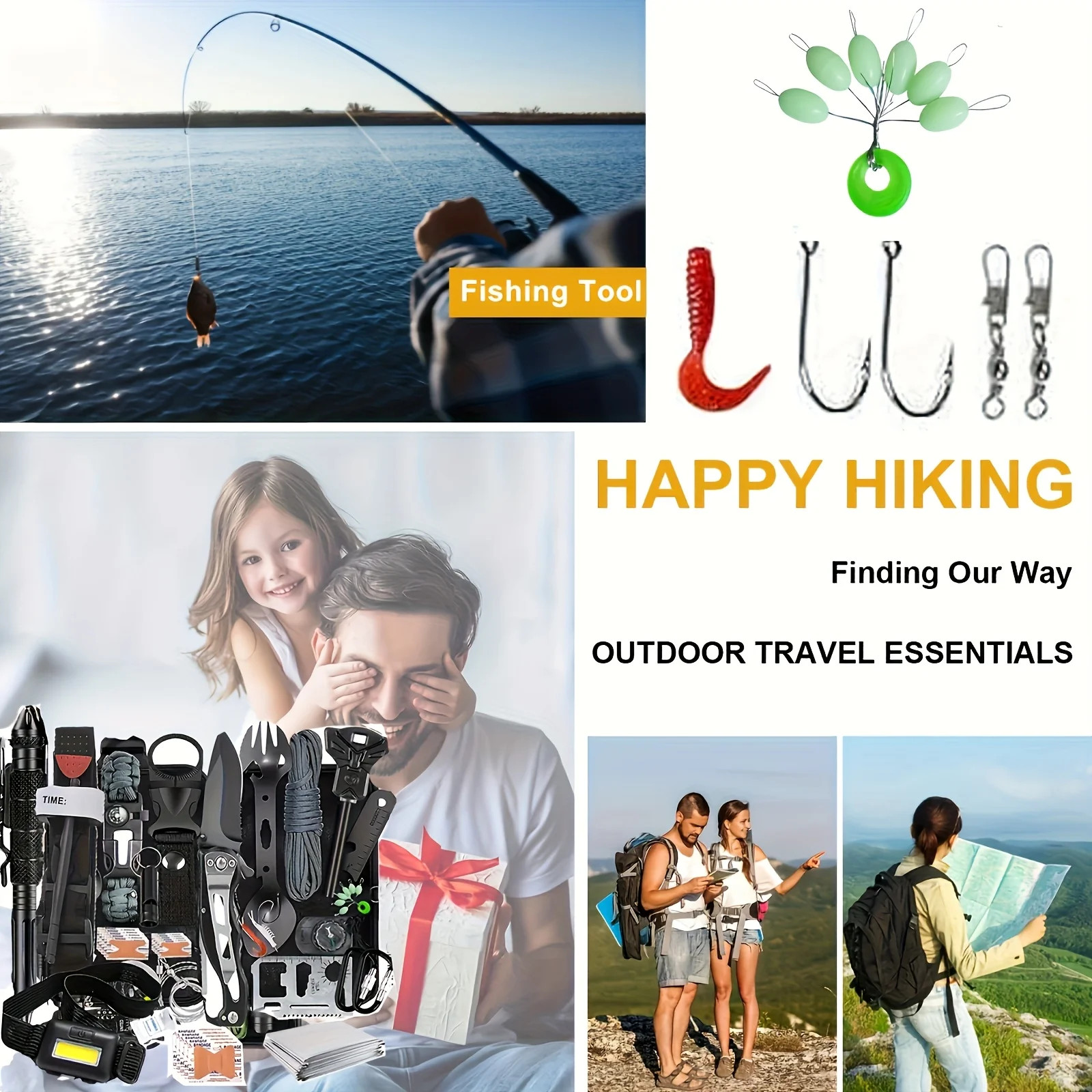 20 in 1 Survival Kit Emergency Gear Tools Set for Camping Hiking Outdoor