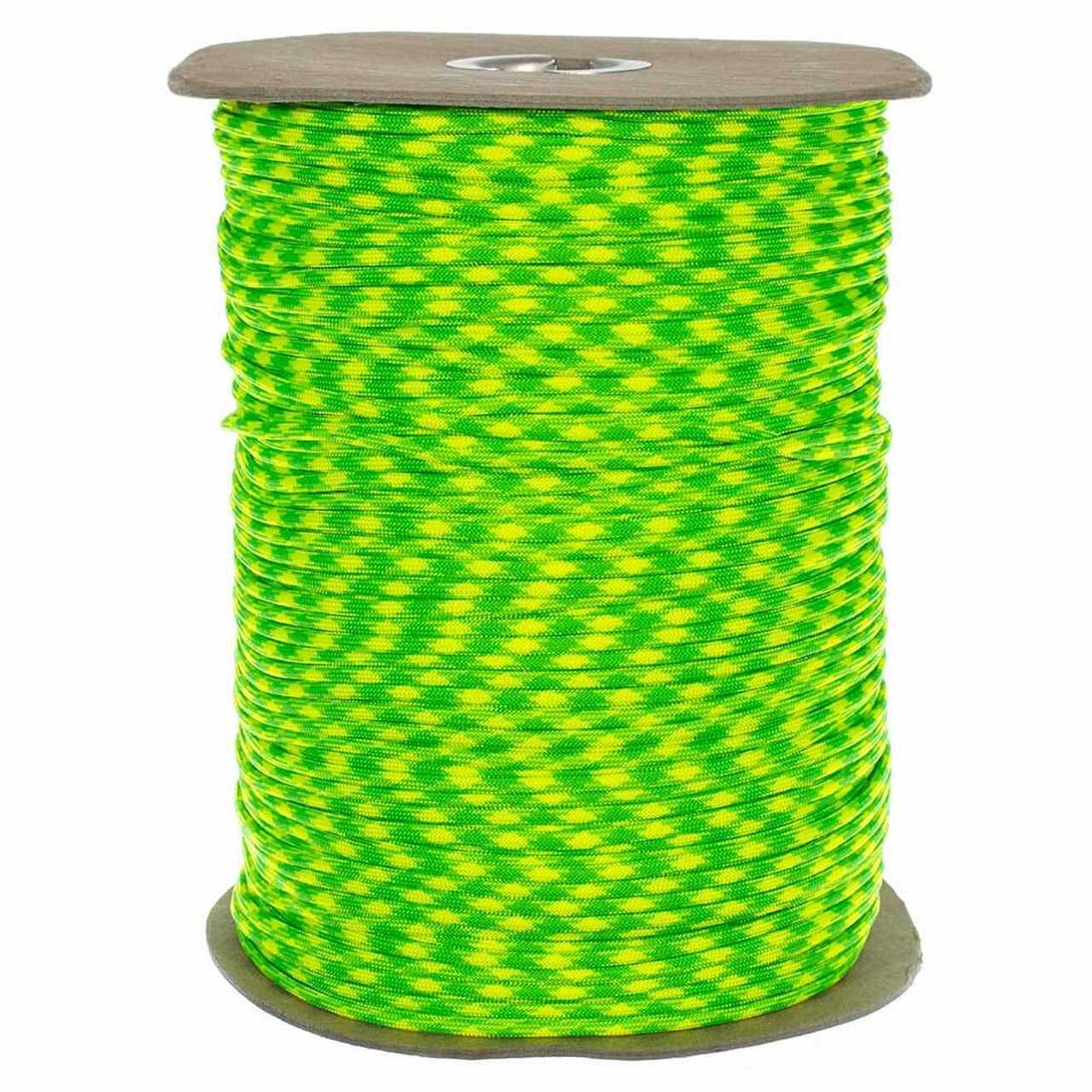 Parachute Cord Lemon Lime 550lb 7 strand 1000 feet spool Made In USA