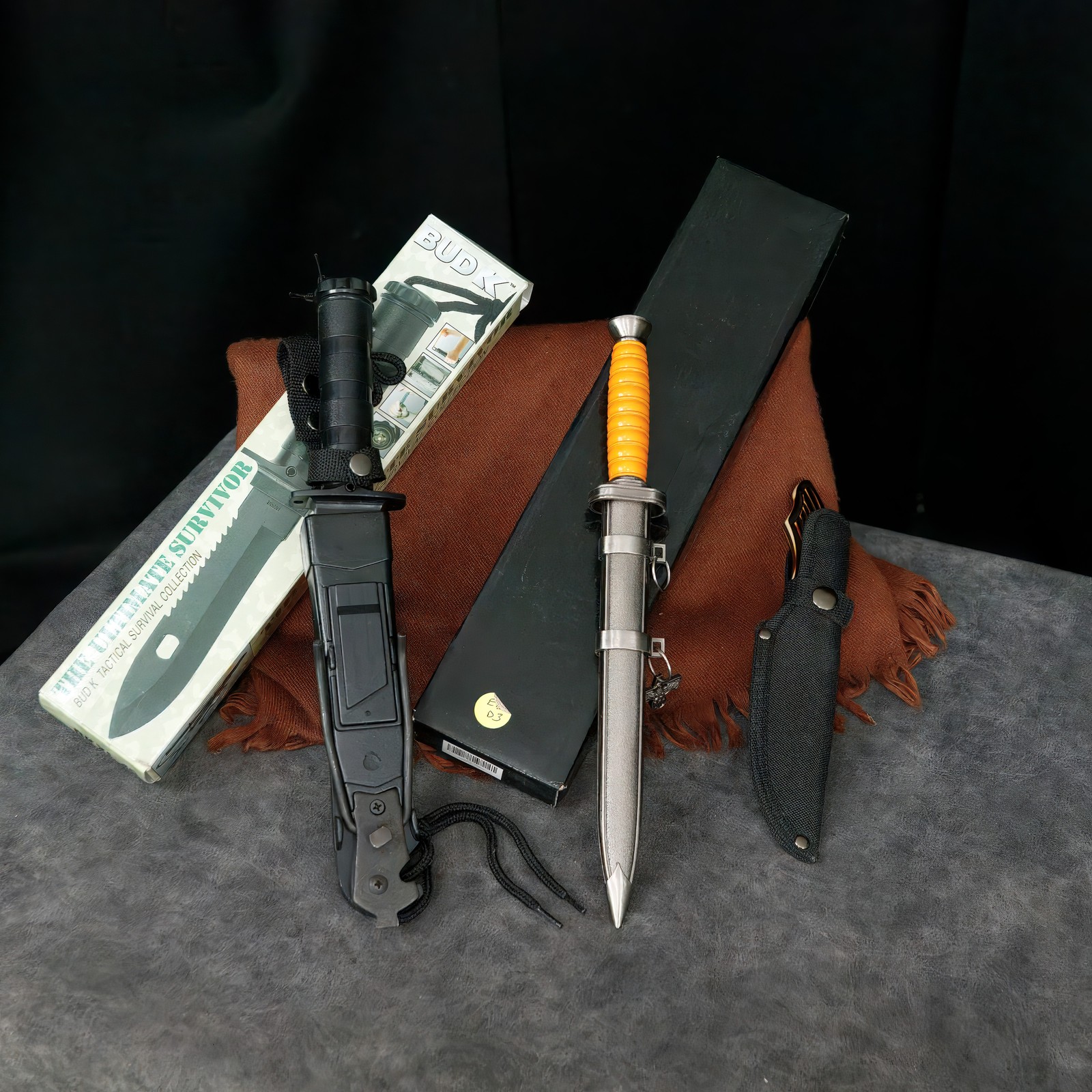 3pc Blade Set: 11″ Survival Bayonet,13″ SS Dagger & 9.5″ Bird Knife Multi-Tools