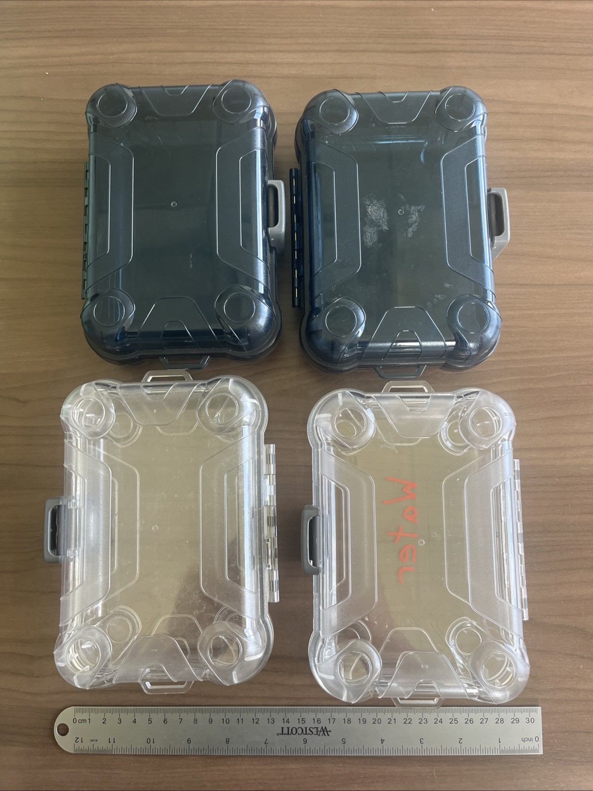 Lot of 4 Waterproof Rigid Containers