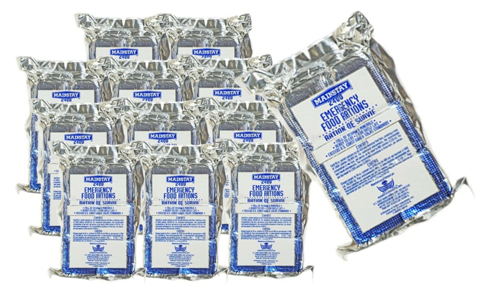 Mainstay Emergency Survival Food Rations 2400-cal 12 Pack, expires 09/30/28