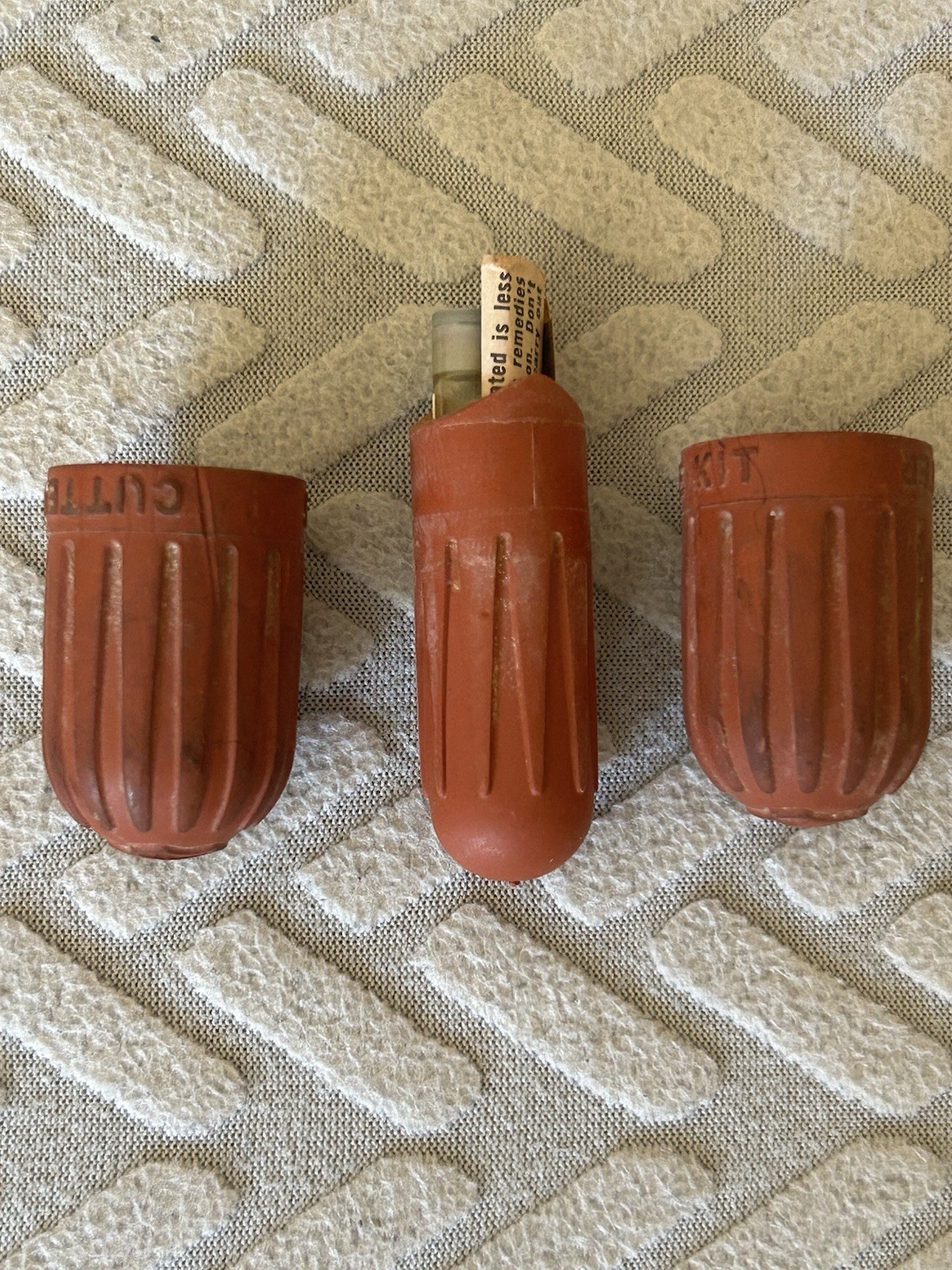 Vtg CUTTER Snake Bite Kit Double Rubber Capsule – Obsolete Collectible – 1965