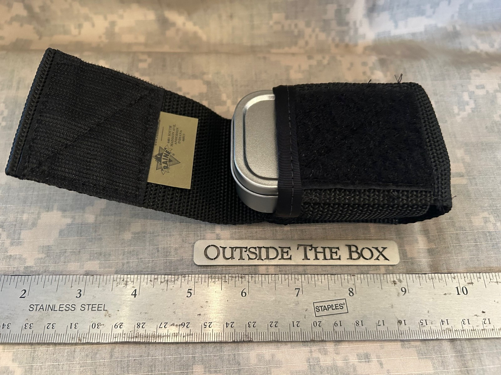 Raine, Inc.- ALTOIDS TIN Belt Pouch , BLACK Nylon, Emergency, EDC – USA MADE