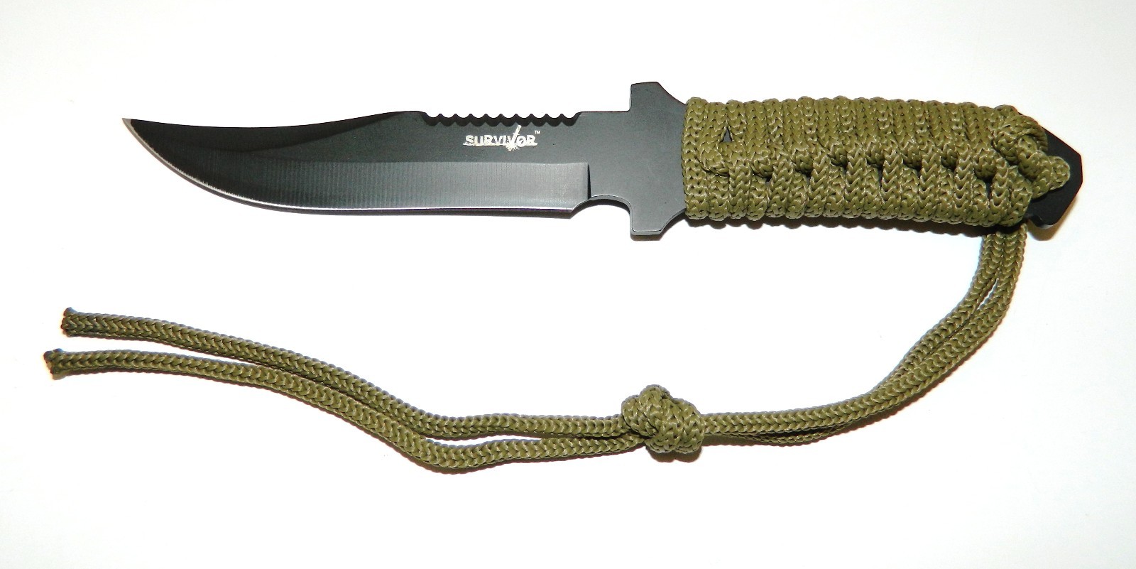 Dual Rod Flint Magnesium Fire Starter Kit & Full Tang Outdoor Survival Knife NEW