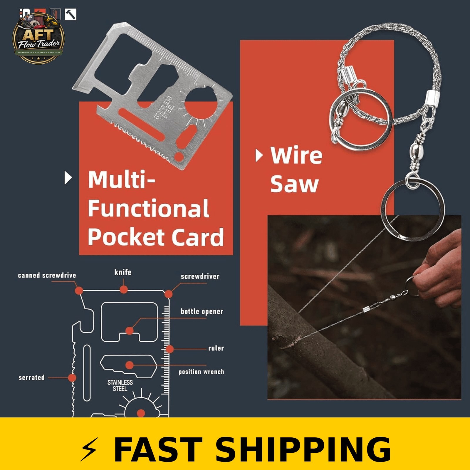 TEIPUERY 14-in-1 Emergency Survival Kit for Outdoor Adventures
