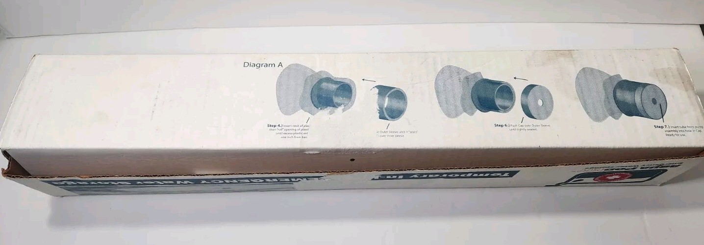 New Unused AquaPod Kit Temporary In-Home Bathtub Emergency Water Storage 65 Gal