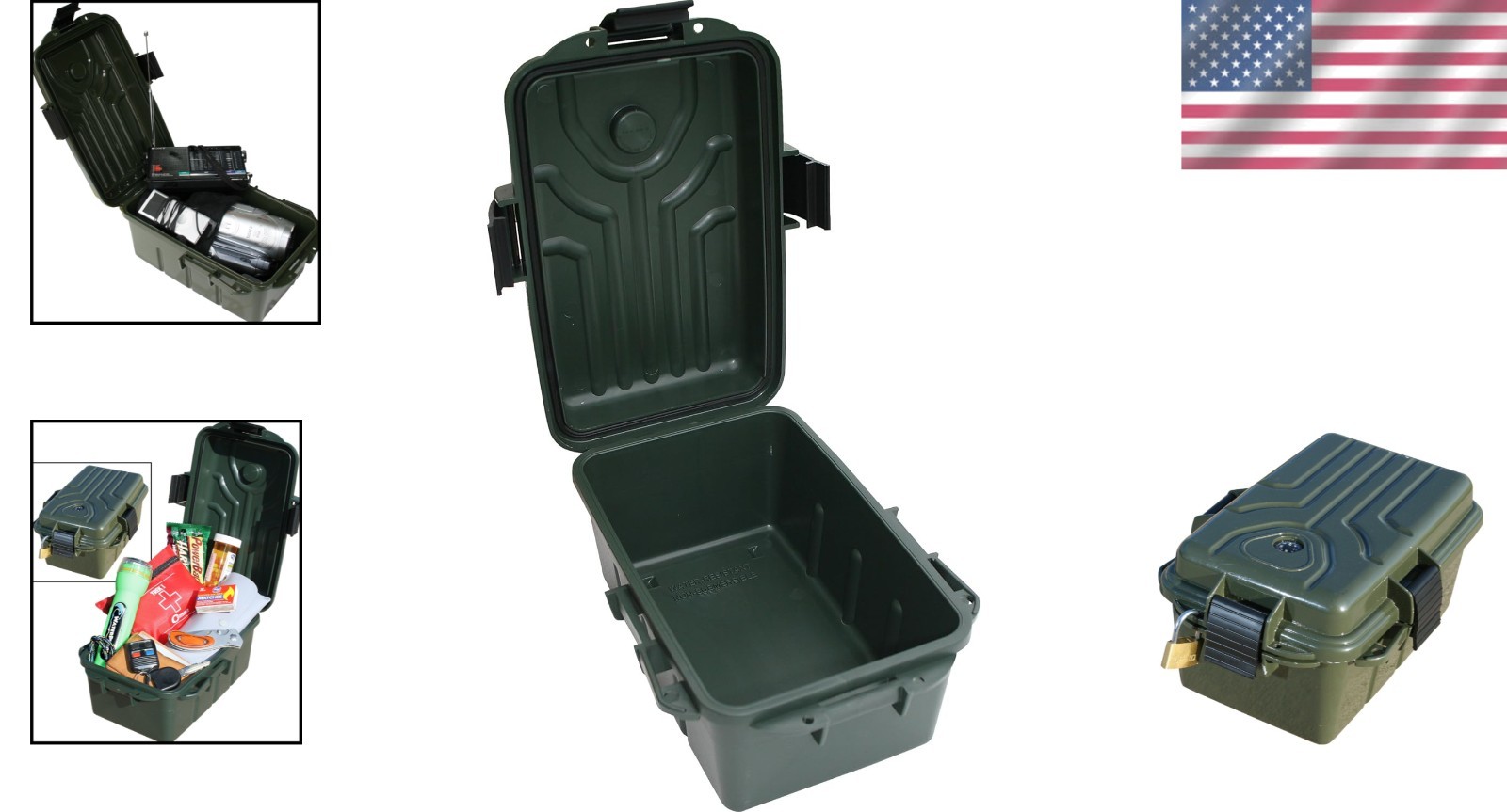 Lightweight 10x7x5 Survivor Water-Resistant Dry Box, Ideal for Geocaching