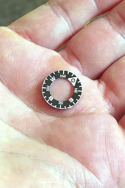 Emergency/Survival: Mini Escape Compass, Only 5/8″, Floats on Water, EDC, E&E