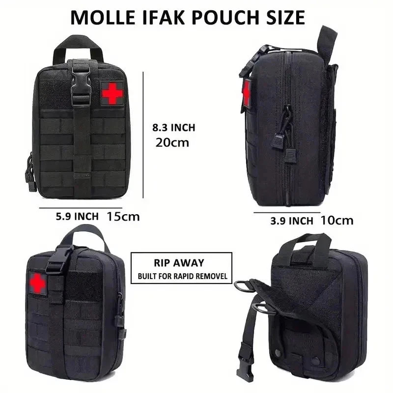 Emergency Survival Kit Bag First Aid Bug out Military Prepper Kit 142Pcs Bag New