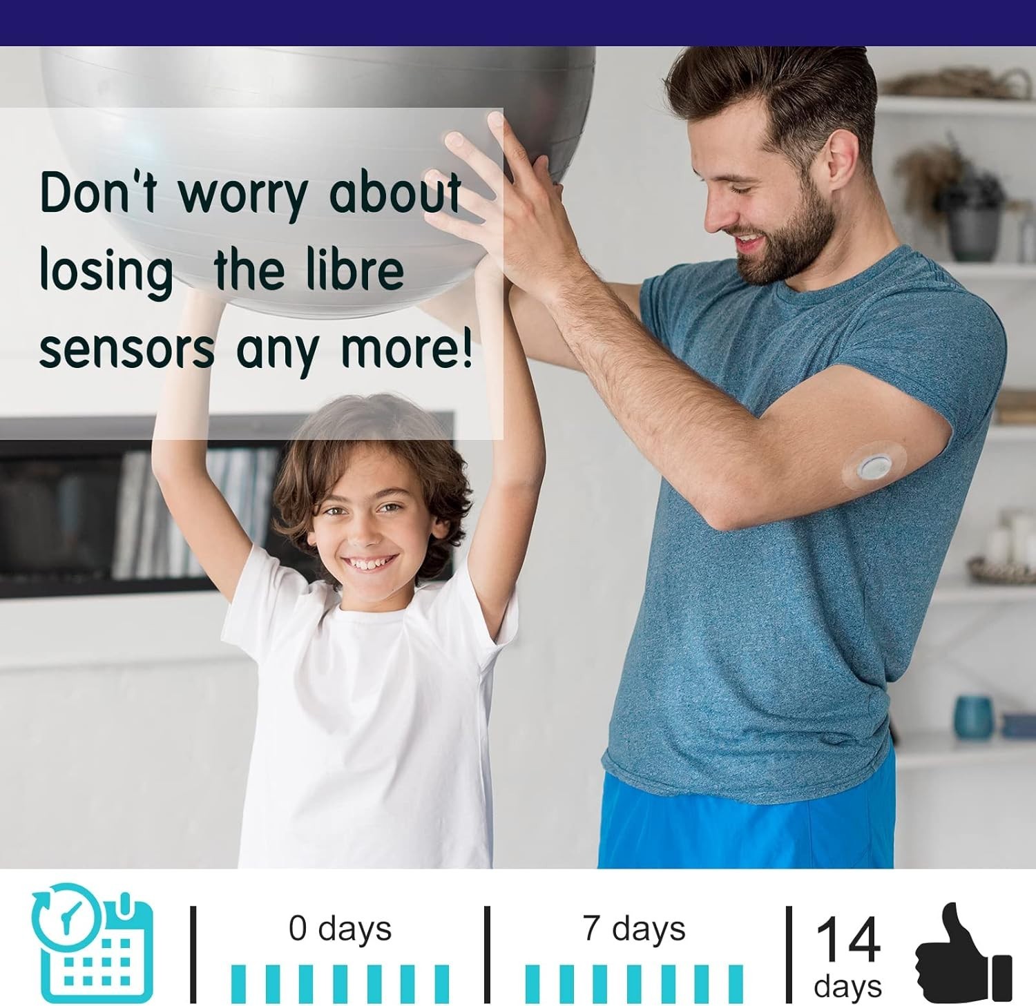 Durable & Transparent 40-Pack CGM Sensor Patches for Libre 3: Swim & Sport Ready