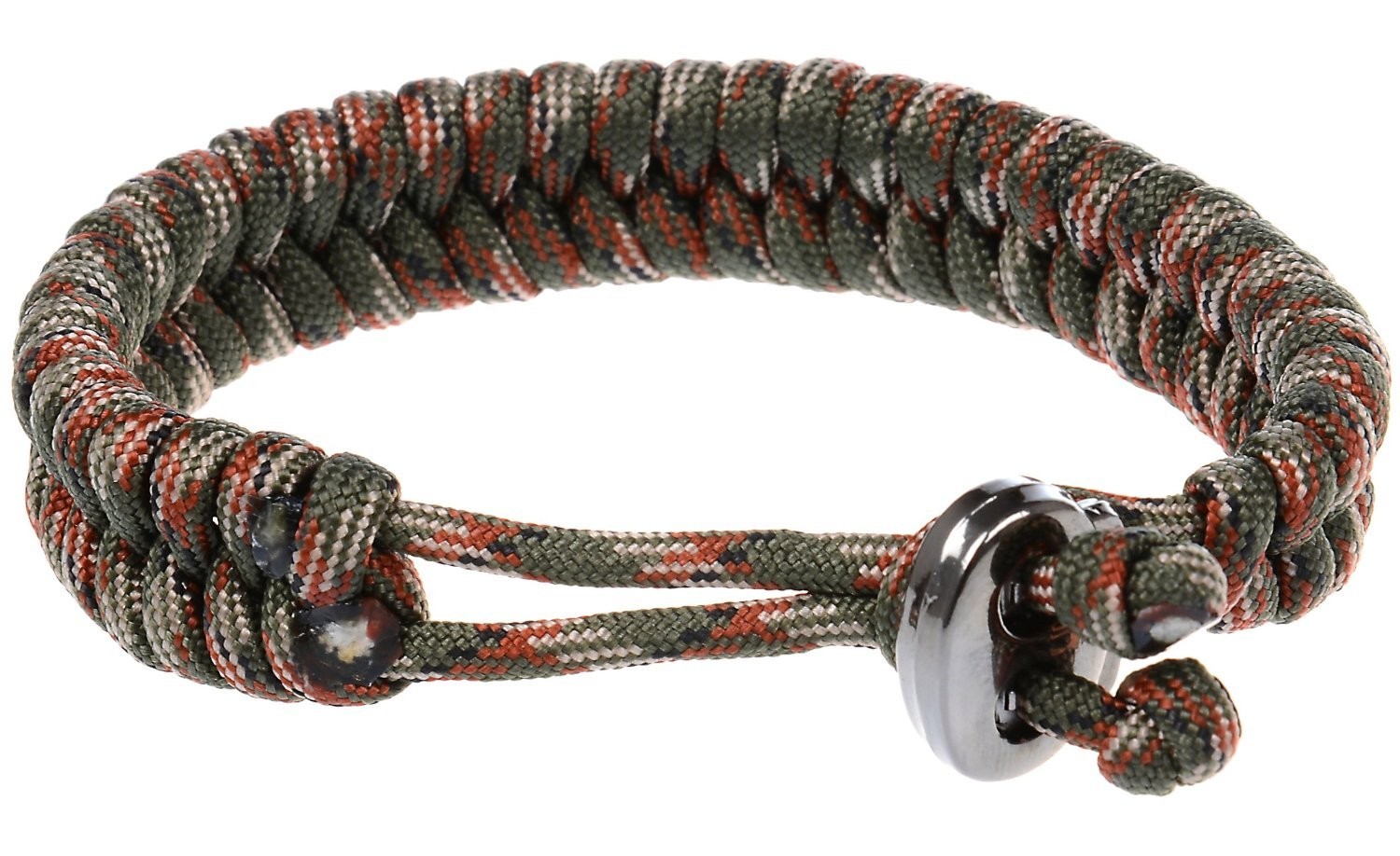 2pcs Paracord Friendship Bracelet with Metal Clasp and Adjustable Ba…