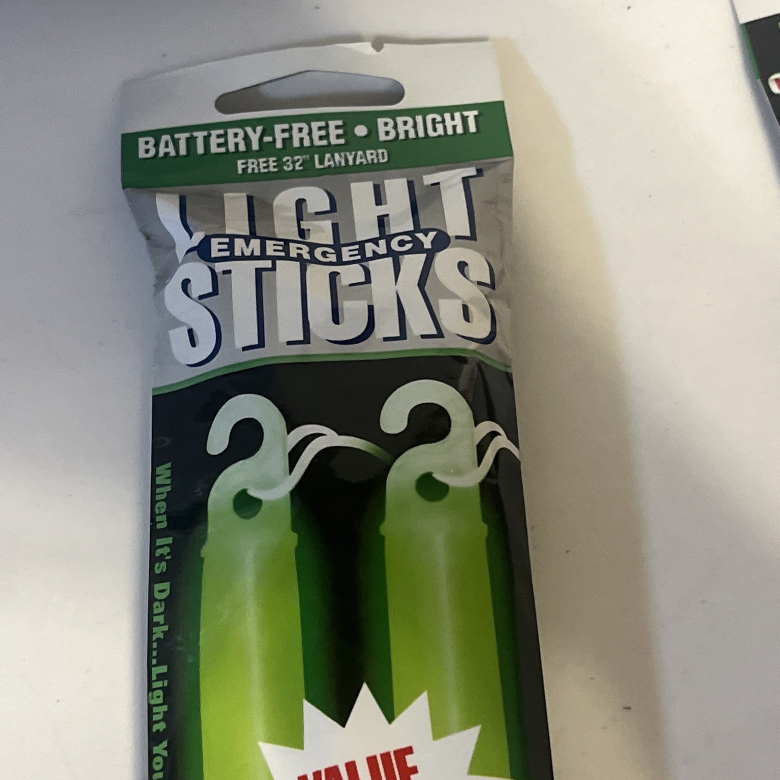 Ready America Green 8 Hour Emergency Lightstick 2 Pack Sealed 8hr Camping Light