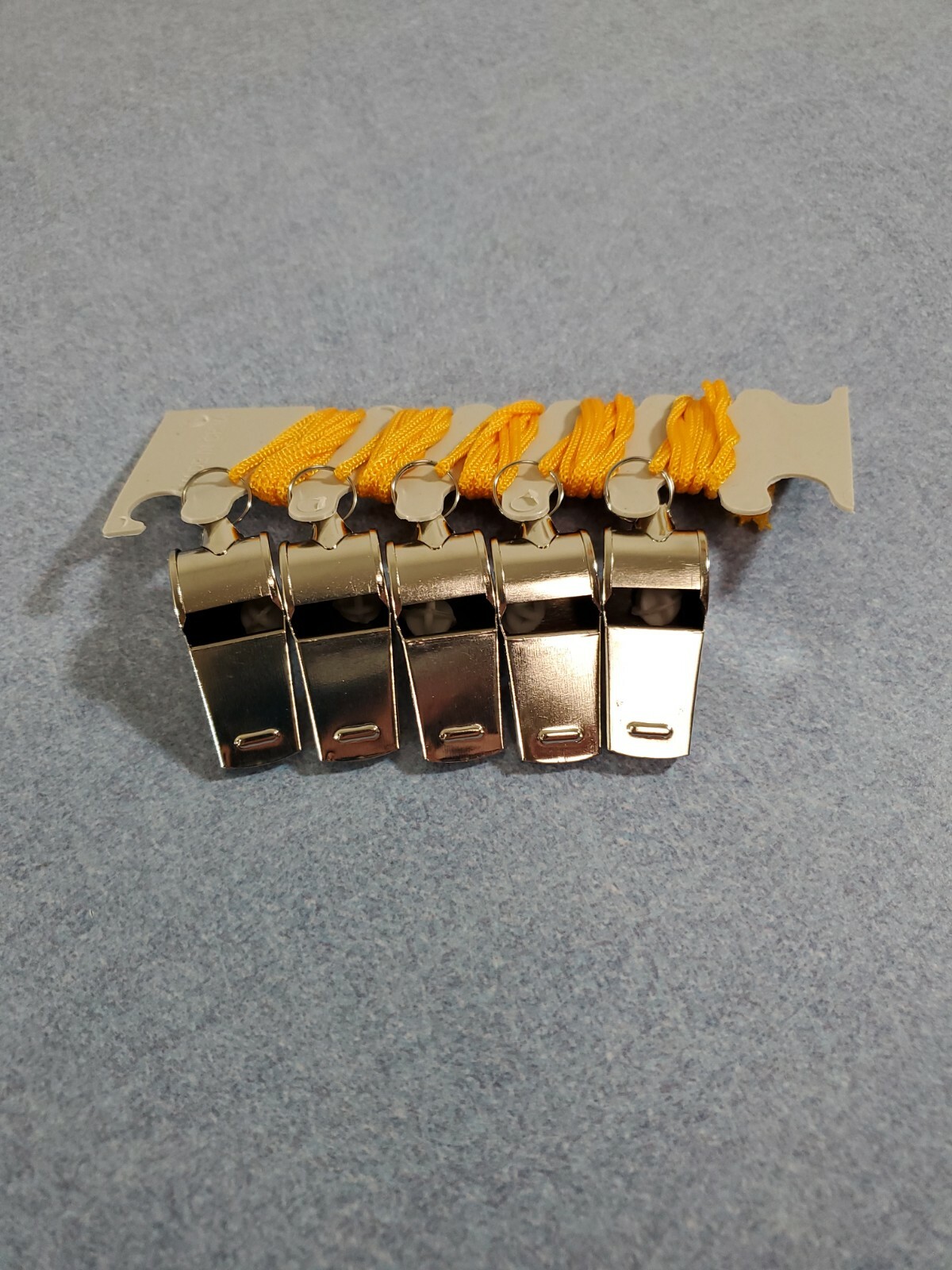 5 Stainless Steel Whistles for personal protection or referees or coaches.