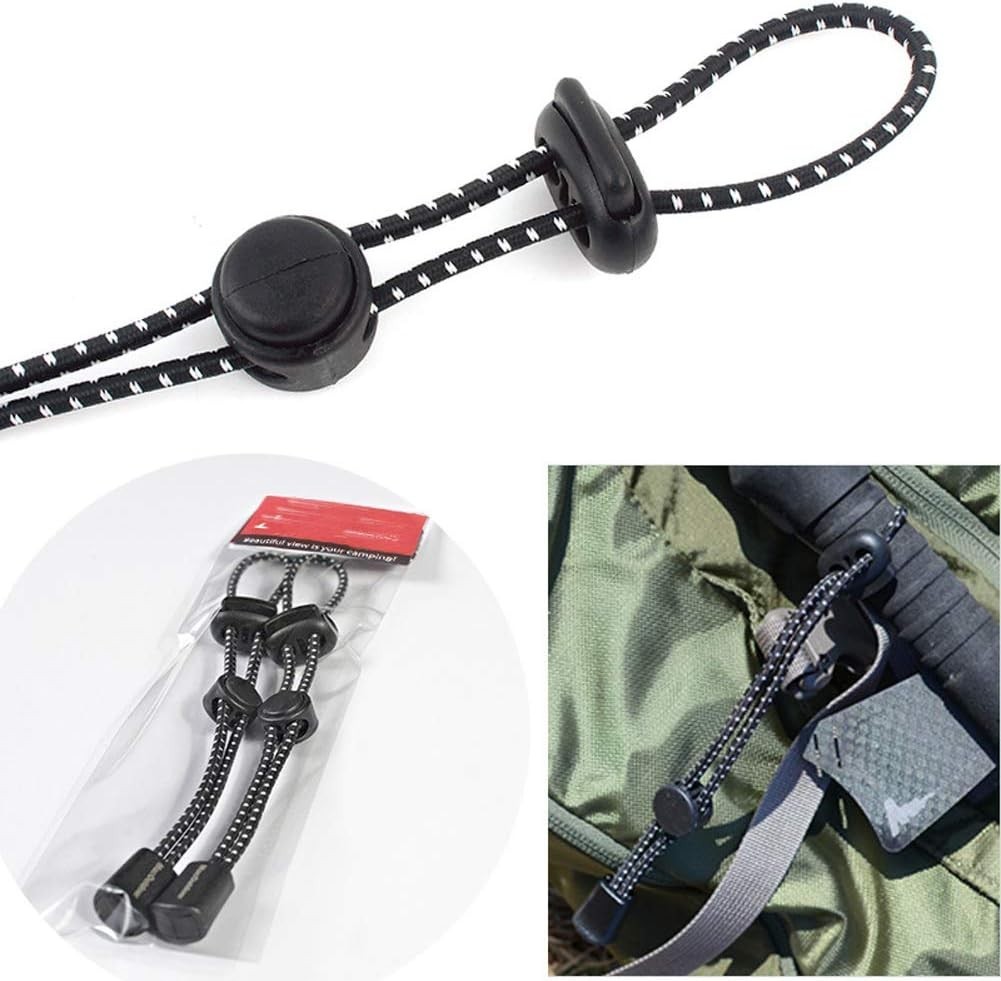 2Pcs Adjustable Black Hiking Pole Holder – Secure Carrying Solution for Outdoors