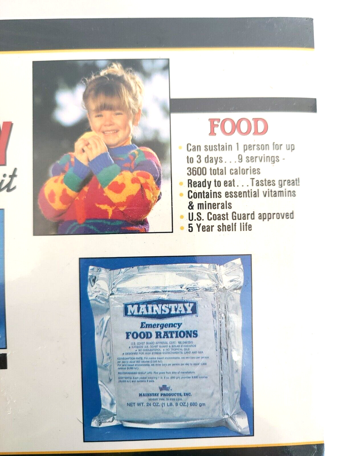 Emergency Preparedness The Ark III Food Water Blanket Survival 1 Person 3 Day