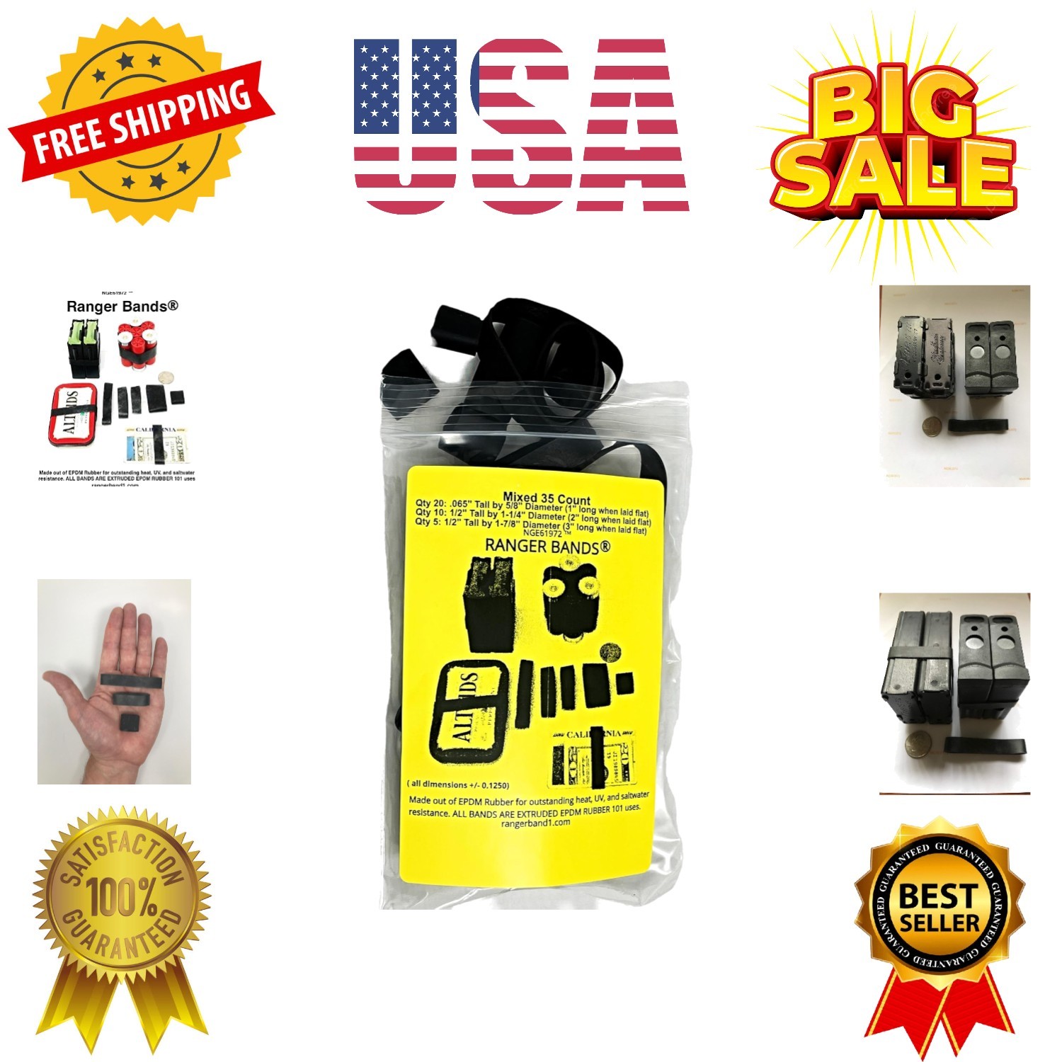 35 Count Mixed Count Made from EPDM Rubber for Survival and Strapping Gear Ma…