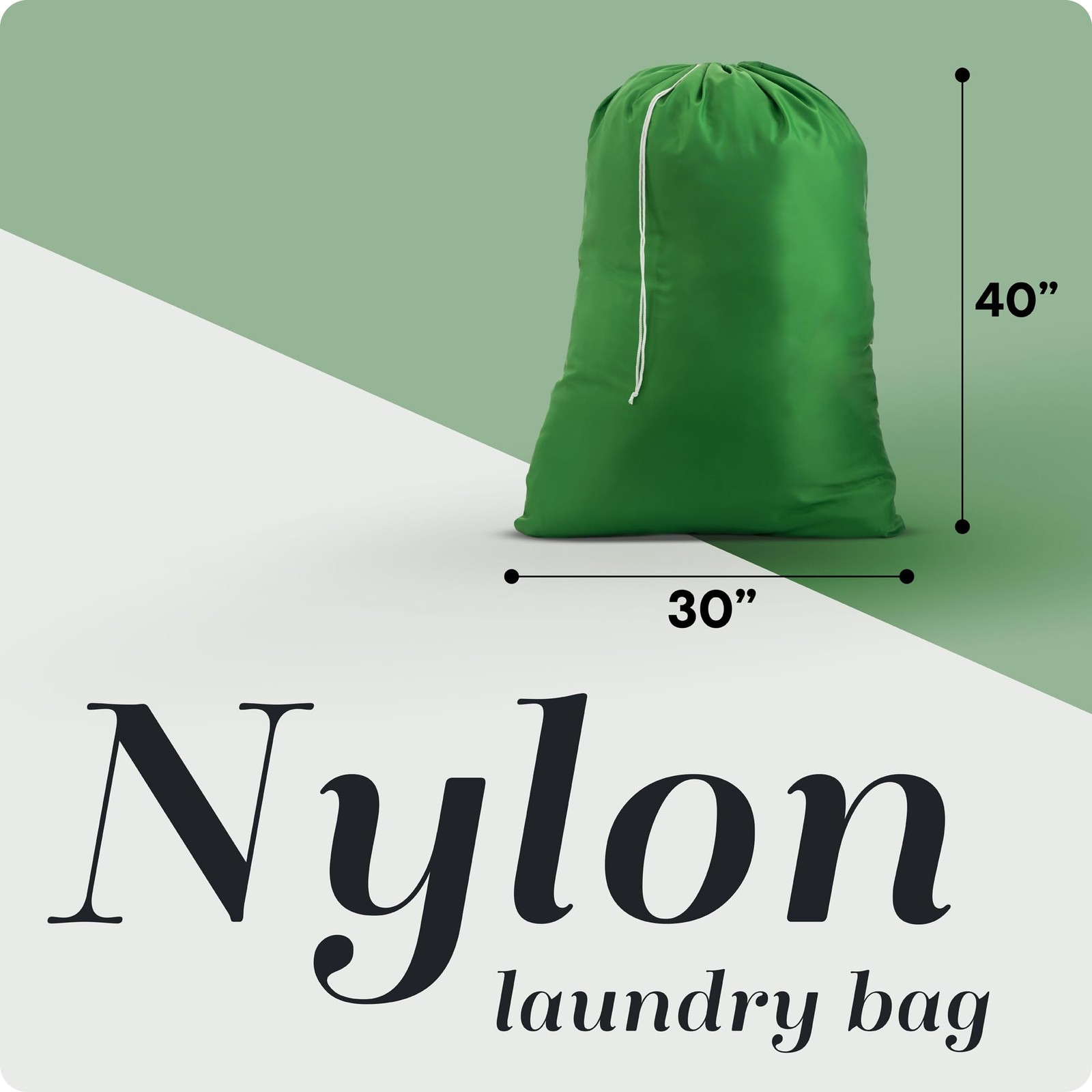 Handy Laundry Nylon XL – Large Capacity with 30″ x 40″ | 2-PACK, Green