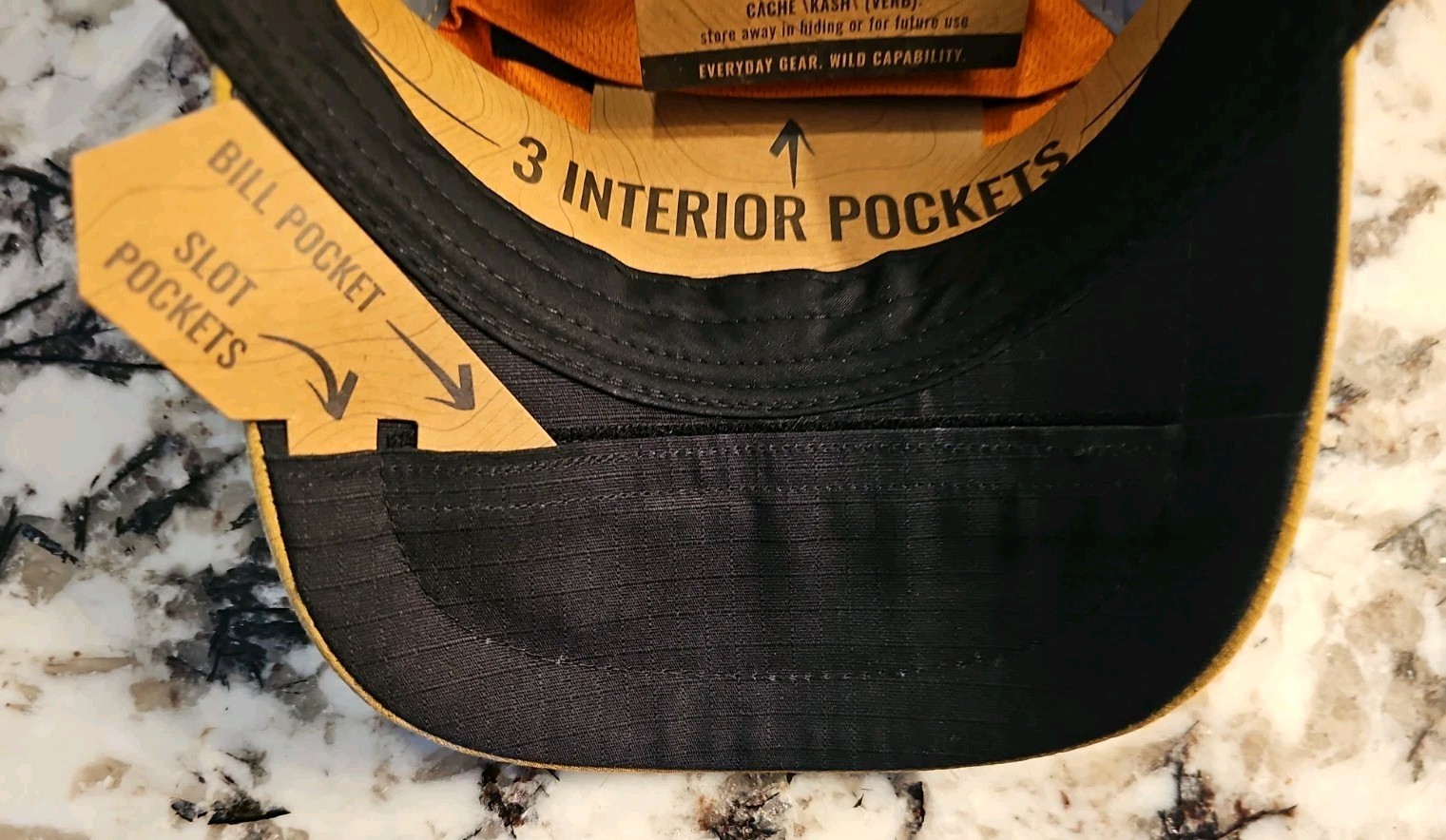 Wazoo Patch Cache Cap – 6 Secret Pocket Hat (Coyote Brown) Updated Version