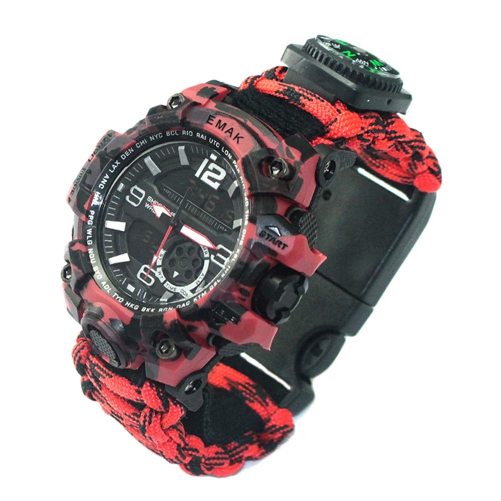 SurvivalMilitary Digital Watch, Outdoor CampingSurvival Watch, Multifunctional Arm…