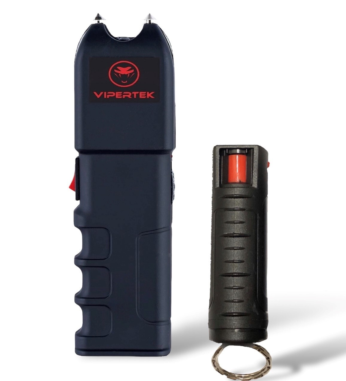 Vipertek Stun Gun 989 Rechargeable Battery with Charger Cord + Pepper Spray