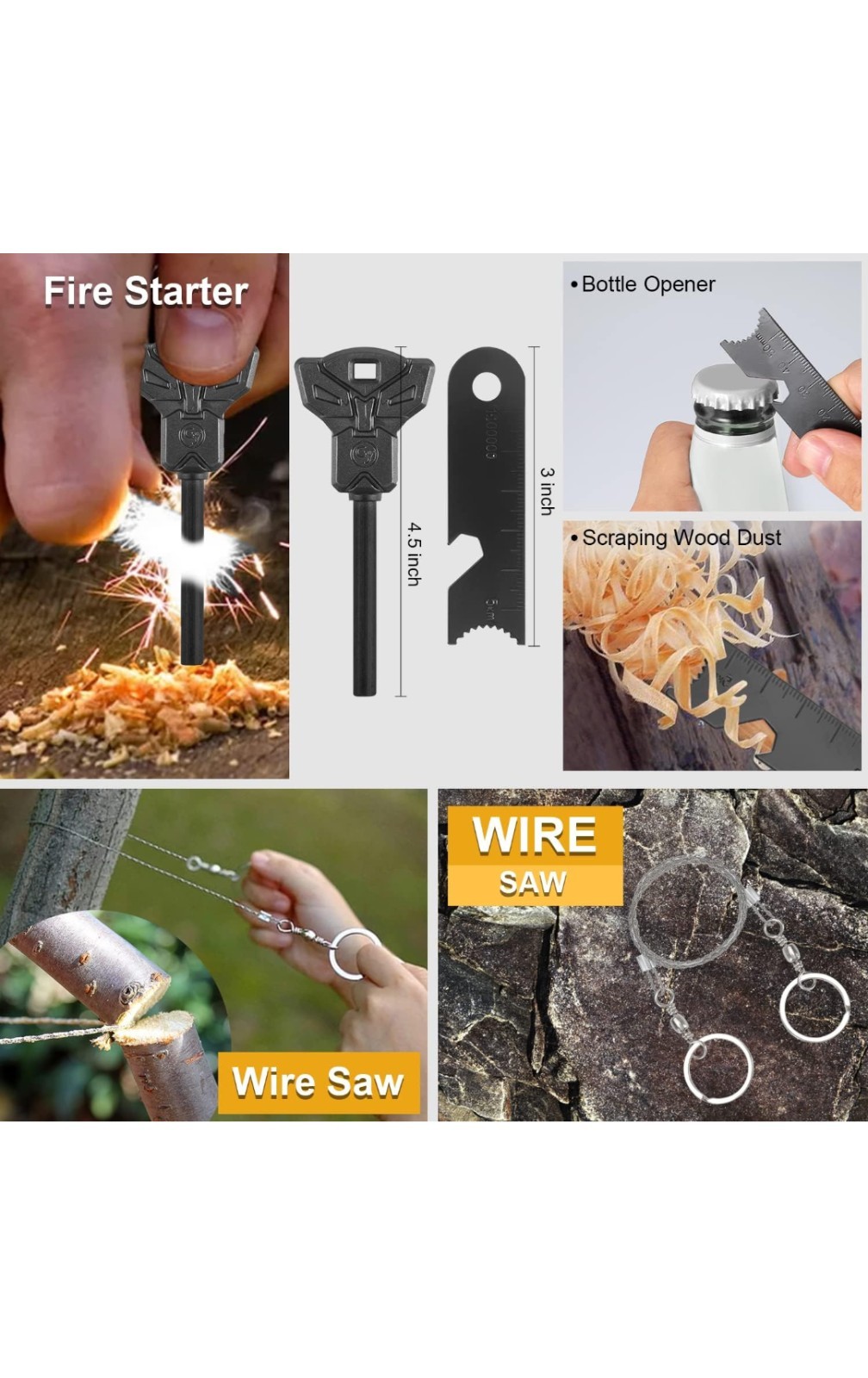 19-in-1 Emergency Survival Kit Premium Outdoor Gear | Camping Hiking Hunting