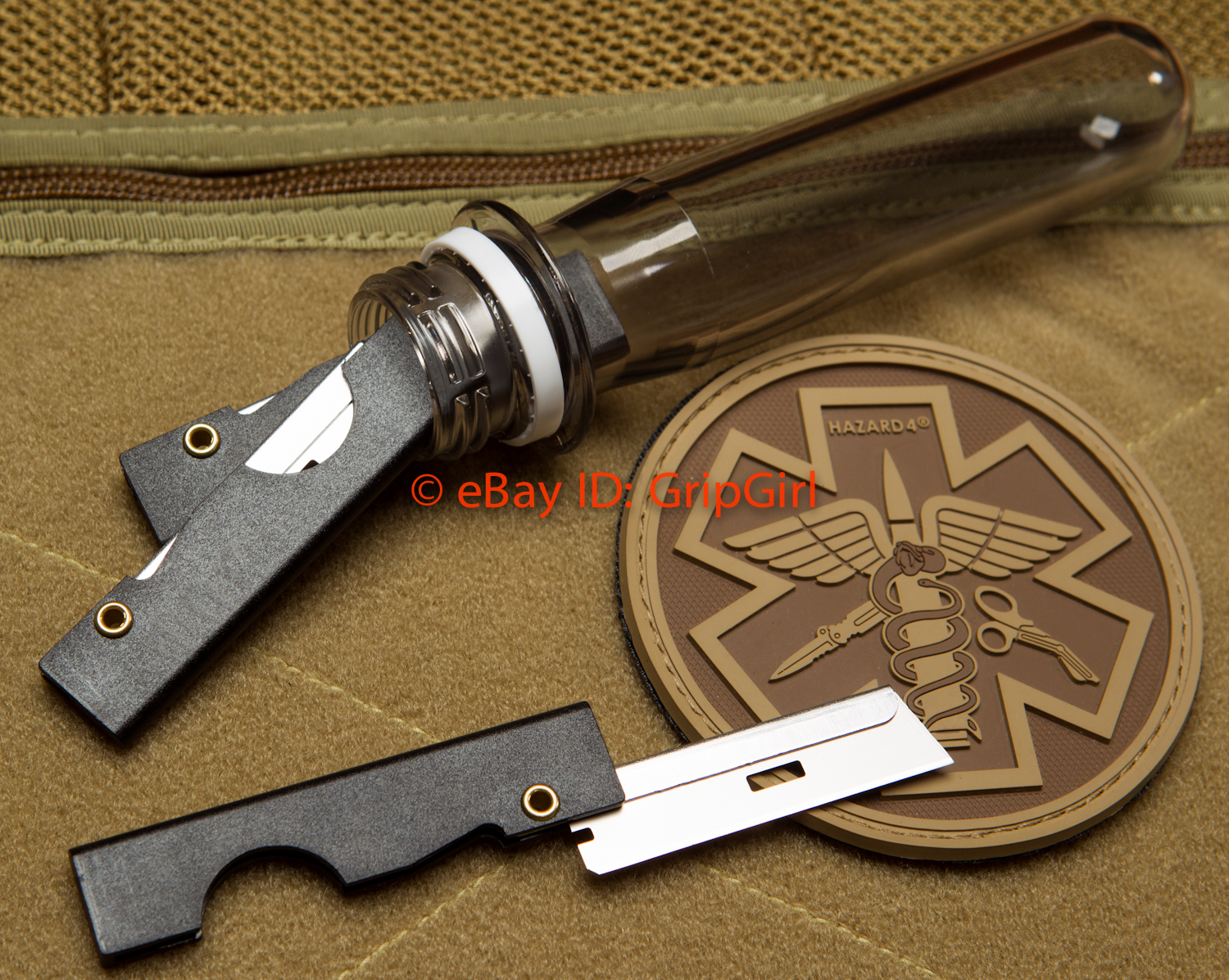 Set 3x Scalpels+Sharps Container IFAK First Aid Blow Out Kit Survival Gear EDC