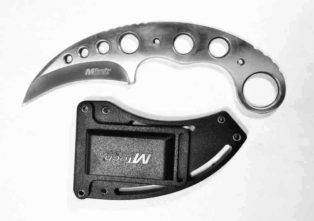 SS Tactical Karambit Fixed Blade 7″ Neck Knife + 44 Magnum Small Bullet Knife