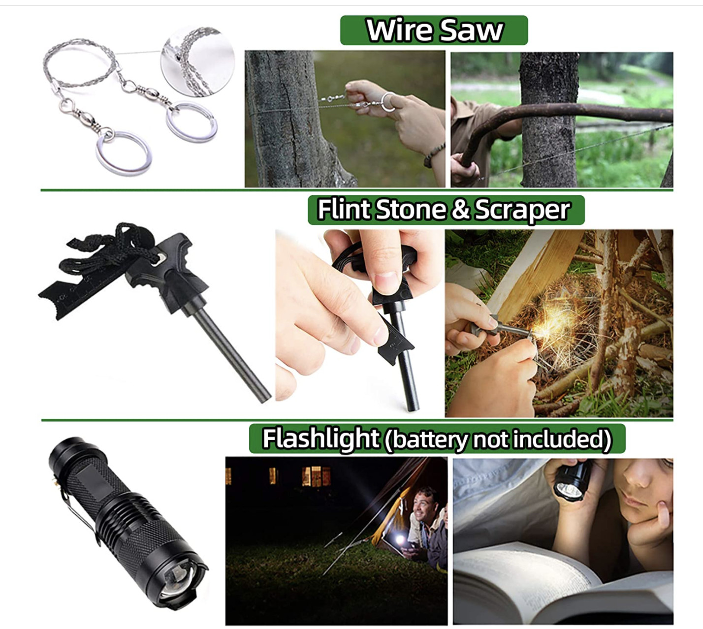 New Outdoor Emergency Survival Gear and Equipment 14 in 1 Tactical Survival Tool