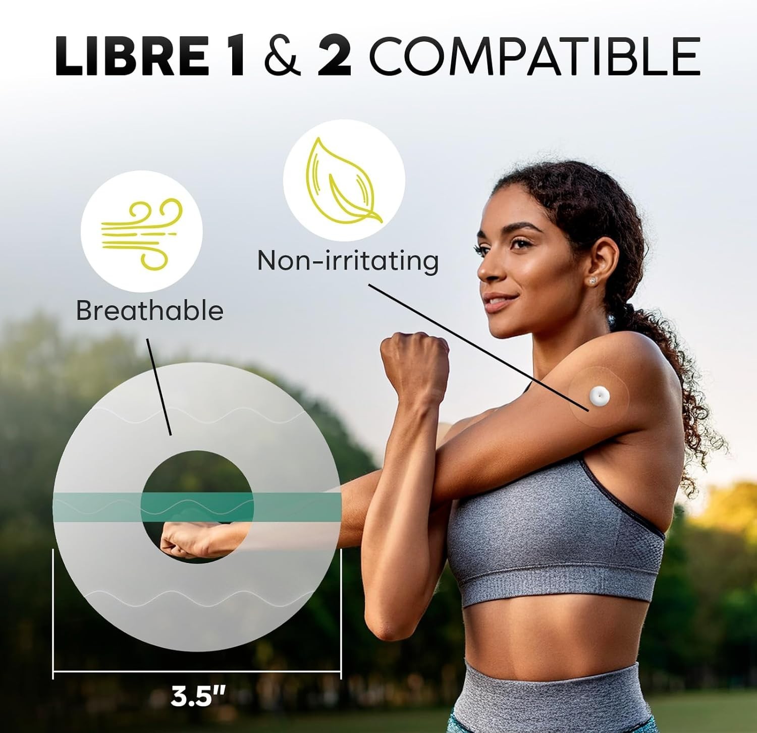 20 Long-Lasting Waterproof Patches for Freestyle Libre 1 & 2 – Discreet Design