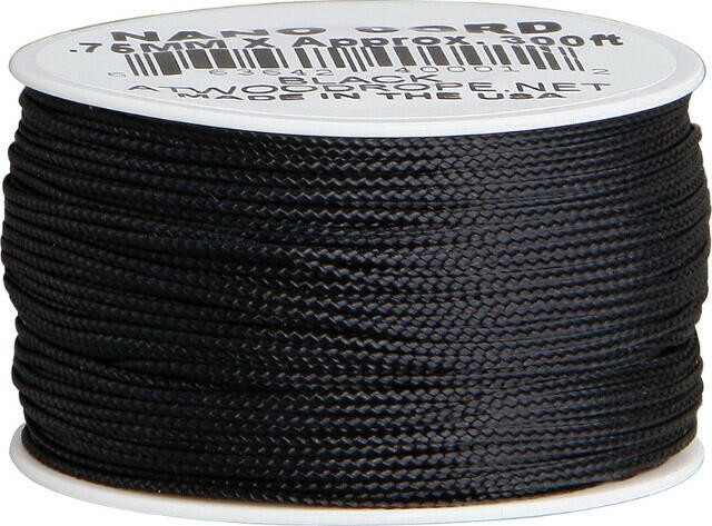 Parachute Cord New Nano Cord Black NS01-300′ (NANO CORD BLACK)