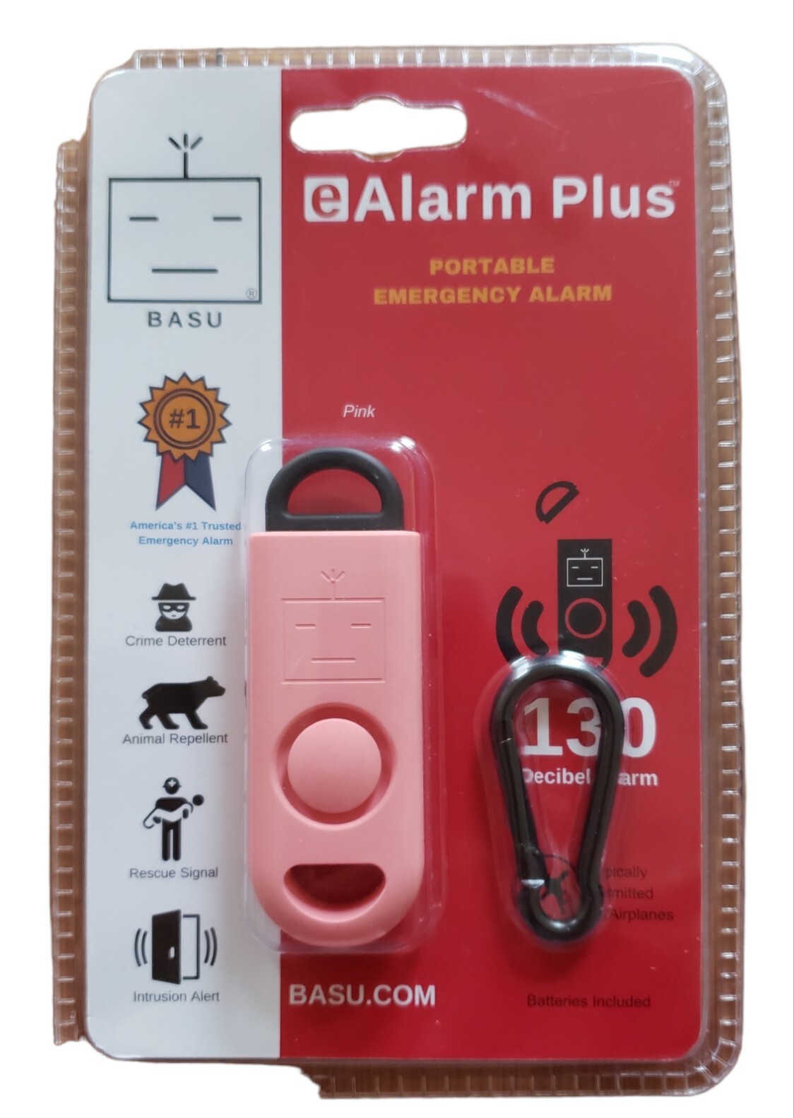 BASU eAlarm Plus 130db Emergency Alarm for Camping & Hiking Tripwire Alarm
