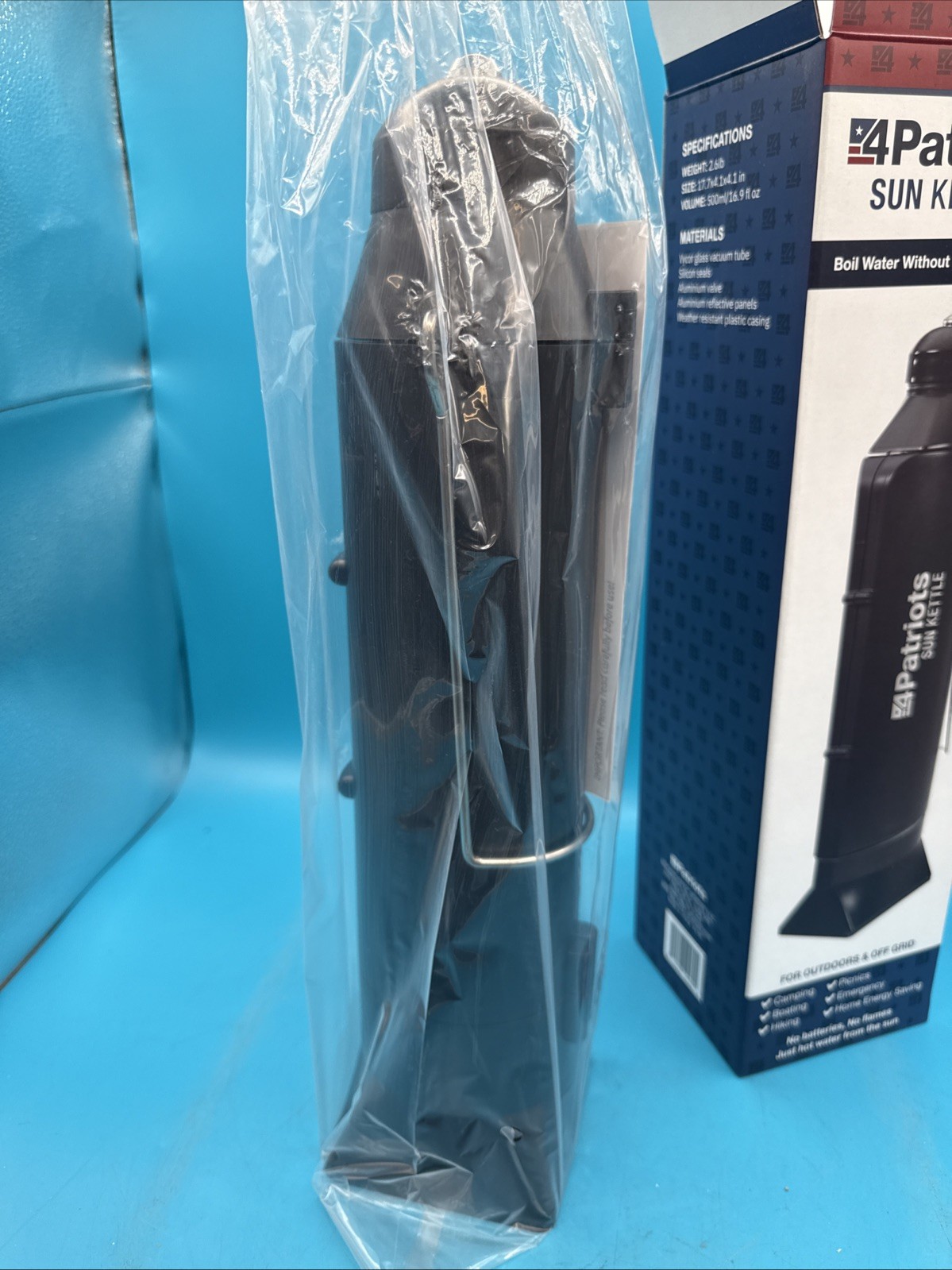 4Patriots Sun Kettle Rocket Solar Thermos Cooker Boil Water Heater 4 Survival
