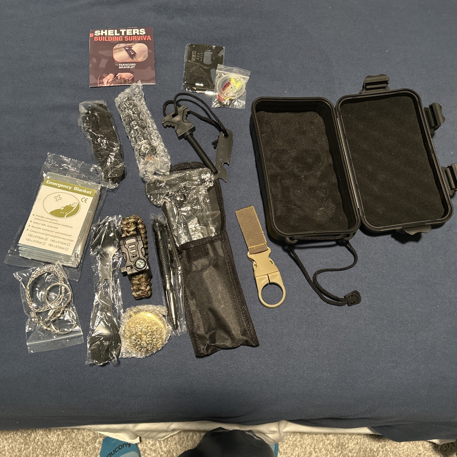 Jigirpoh 21-in-1 Survival Gear Kit & Camping Accessories for Men, Fishing