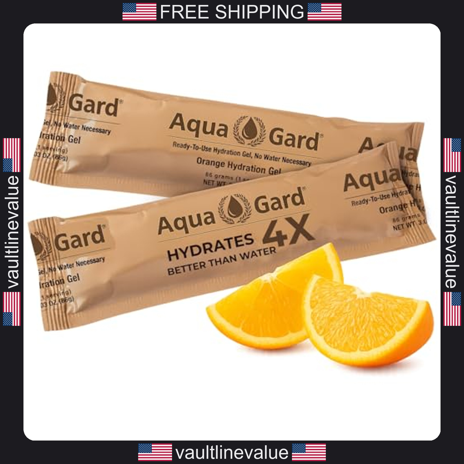 Aqua-Gard Emergency Water Gel 3 Pack Survival Water Pouches for Disaster Relief