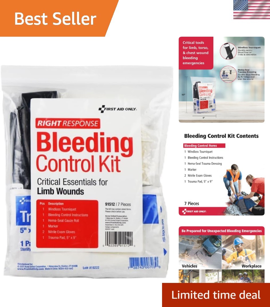 Portable Bleed Control Kit with Tourniquet – Lifesaving Essentials for All Ages
