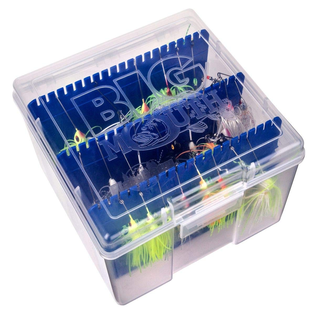 Outdoors 00330 Medium Spinnerbait Box, Fishing Bait and Lure Organizer, Clear