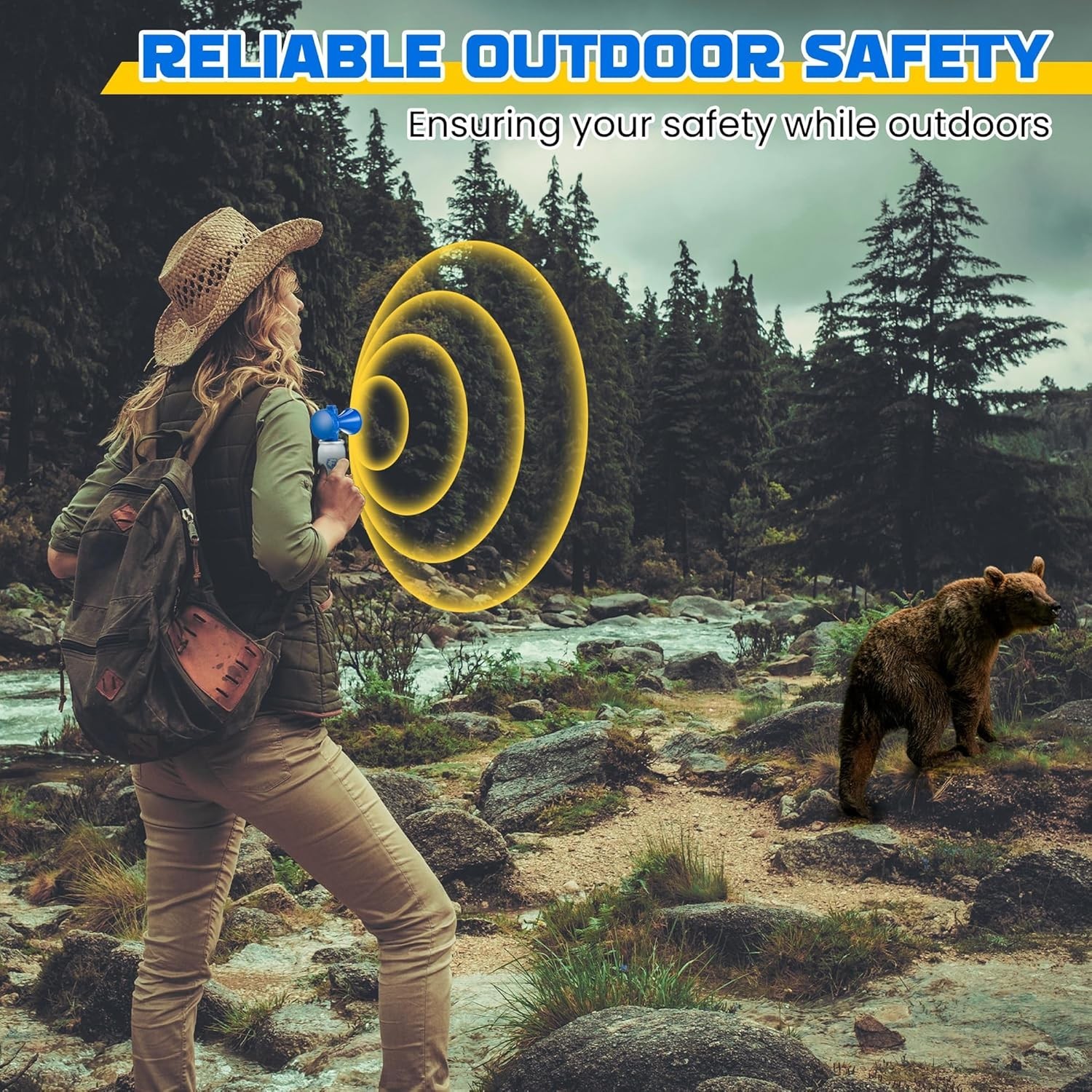 1.oz Bear Horn Self Defense, Loud Air Horn for Wild Animals, 120dB Heard up 4