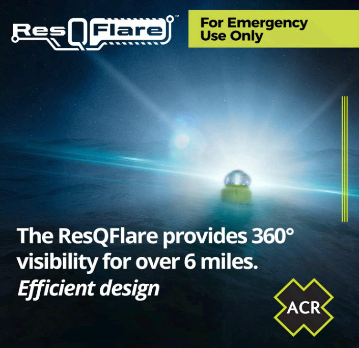 ResQFlare Electronic Distress E-Flare and Flag, USCG Approved Replacement