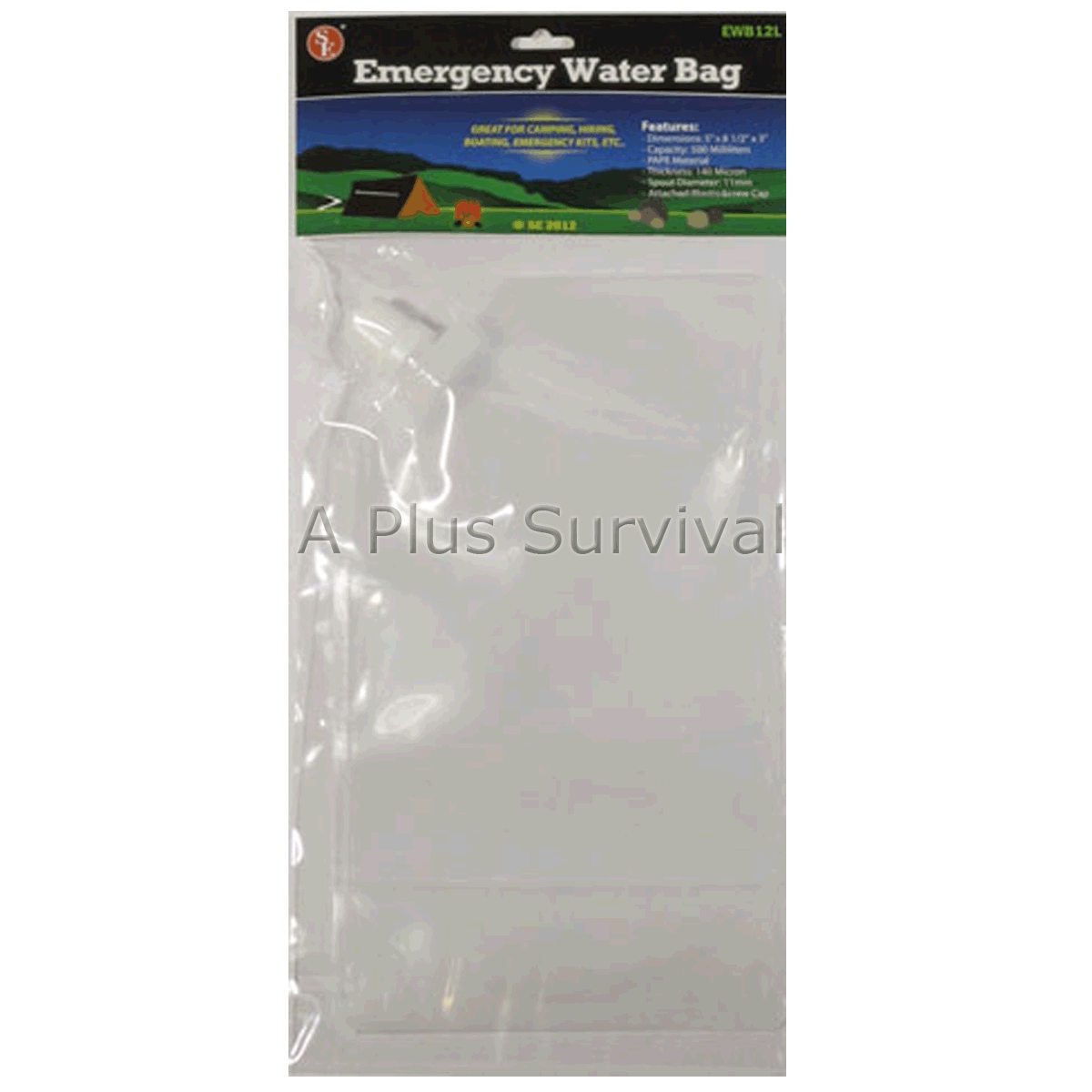 2 Pack Folding Roll-Up Water Bag BPA Free Emergency Camping Survival Kits