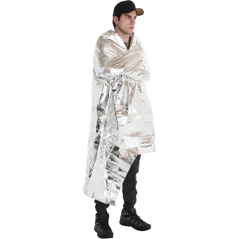 Emergency Blanket Survival Outdoor Gear Durable Polyester Adjustable Compact New