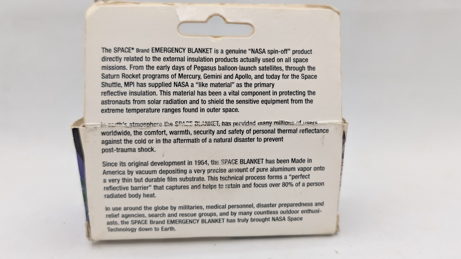 Vintage MOI Outdoors Reflective Space Emergency Blanket New Open Box