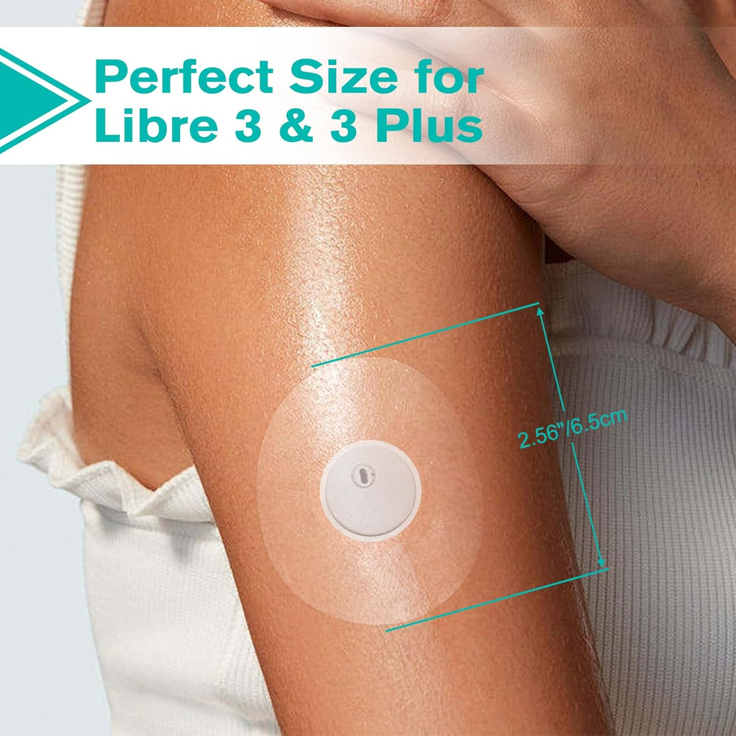 Libre 3 Sensor Covers Waterproof 100Pack Adhesive Patches for Libre 3 Plus,Clear