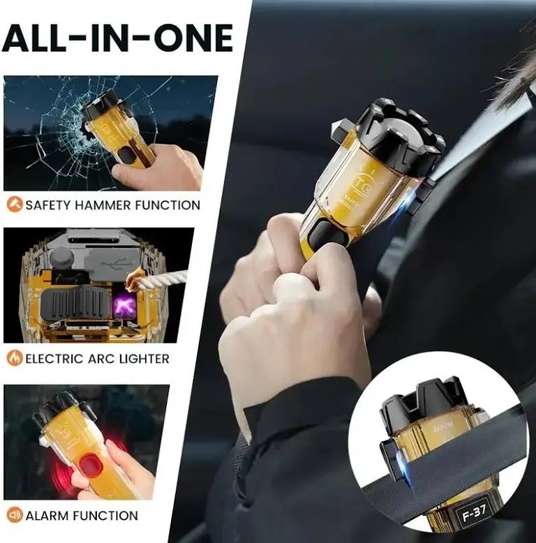 10-1 Emergency Safety FLASHLIGHT with Electronic Arc Lighter Survivor