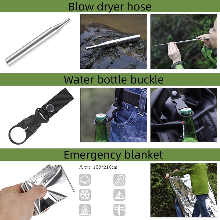Tactical Drill First Aid Equipment Hunting Survival Challenge Tool Kit