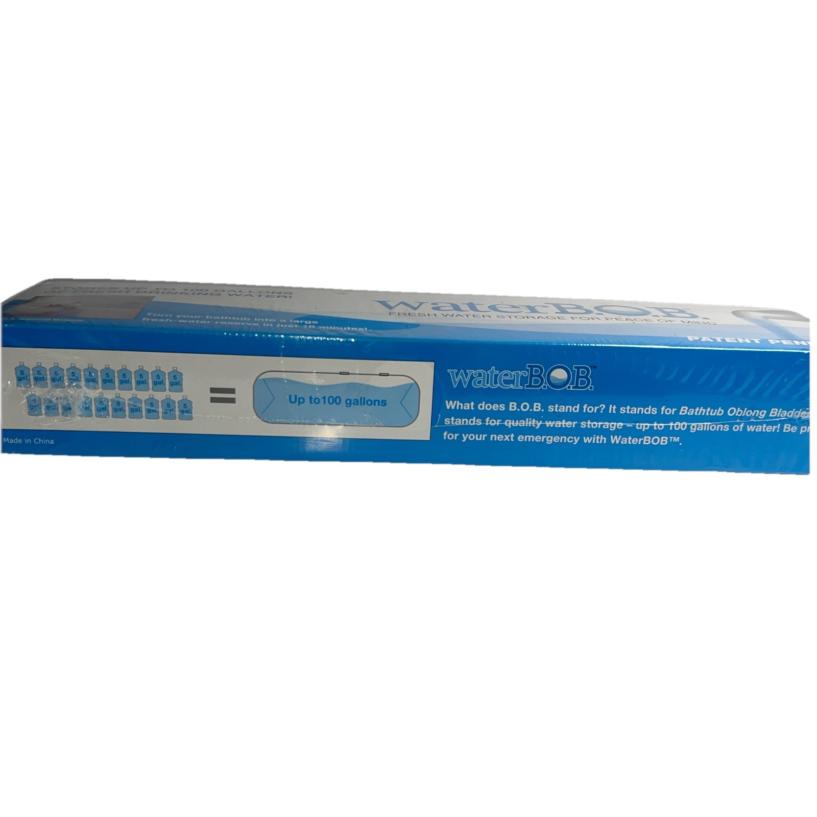NEW WaterBOB Emergency Survival Bathtub 100 Gal BPA Free Drinking Water Filter