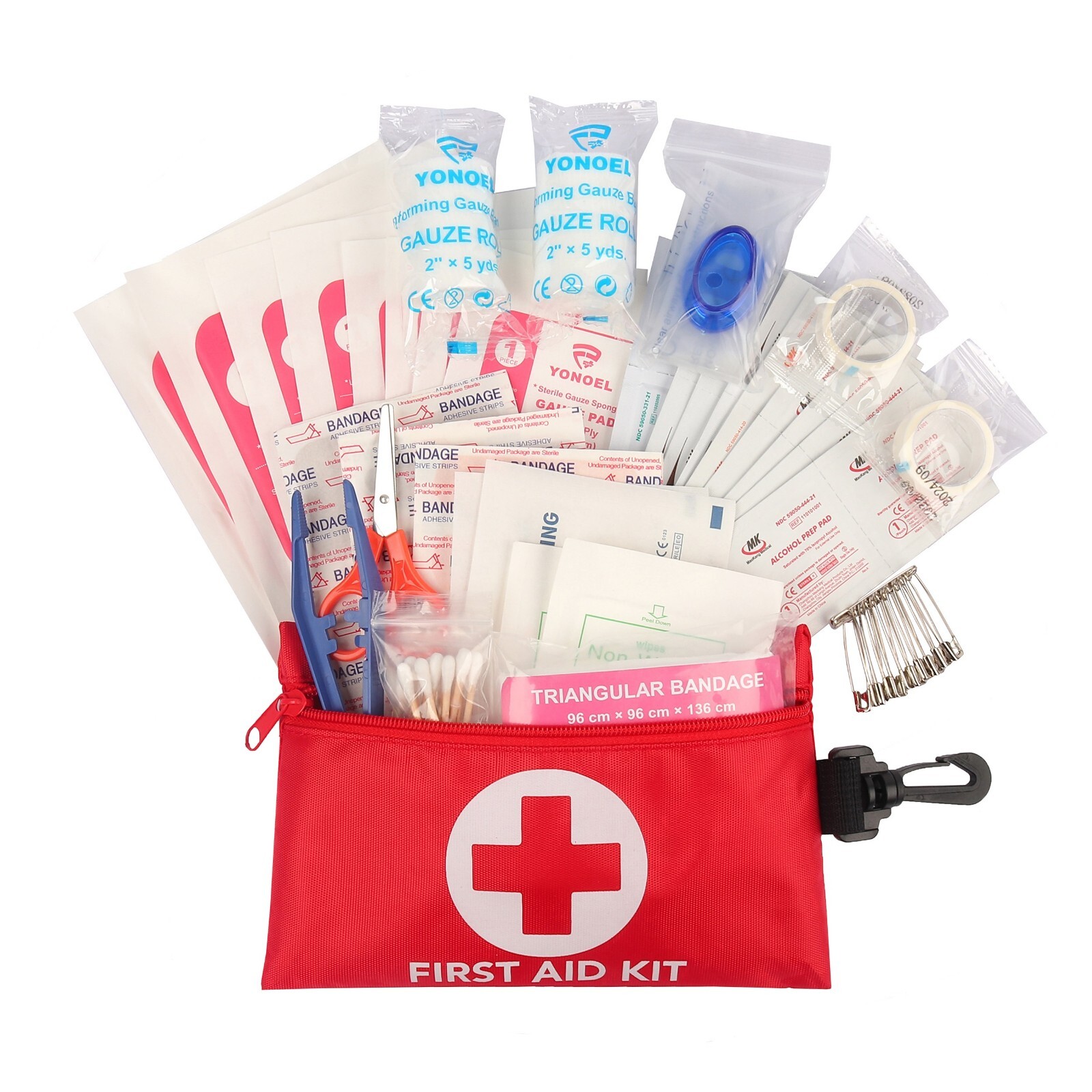 128 Pcs First Aid Kit Medical Emergency Trauma Military Survival Travel Portable